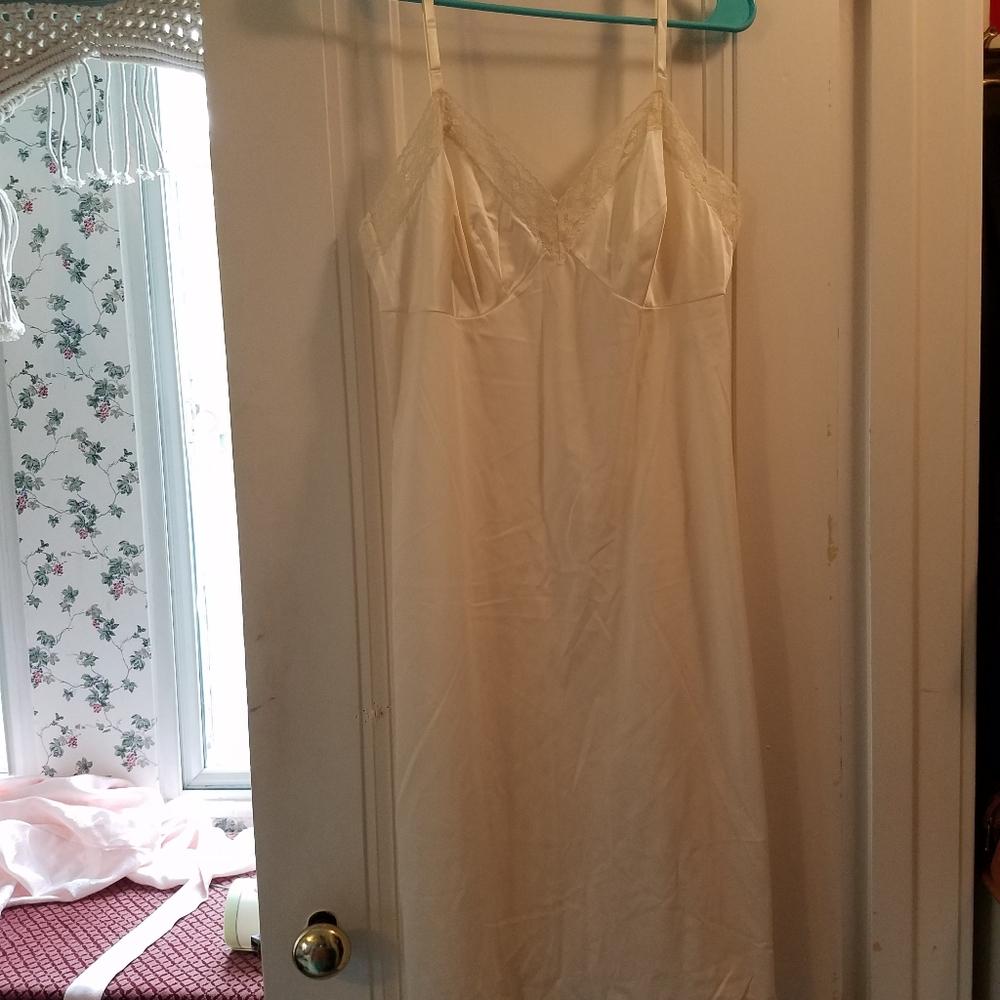 Vintage cream slip dress